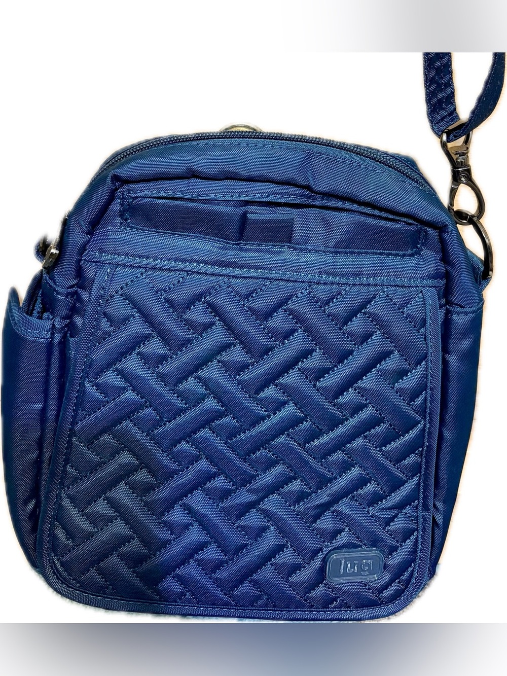LUG Blue Quilted Crossbody Bag -